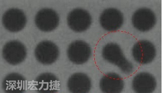 BGA空焊，導(dǎo)通孔(via)連接焊墊